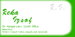 reka izsof business card